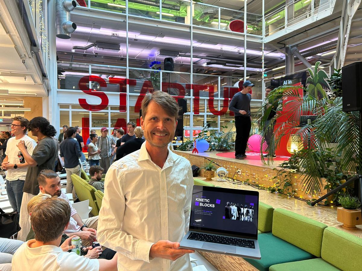 Lars-Fredrik Forberg, CEO of Kinetic Blocks, at Startuplab in Oslo